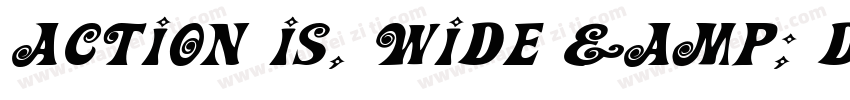 Action Is, Wide & Diagonal JL Expanded Italic字体转换